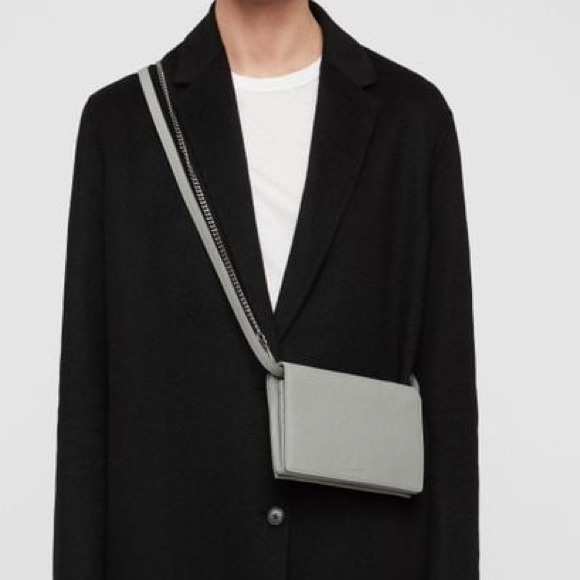 AllSaints Fetch Leather Chain Crossbody Bag - Picture 4 of 17